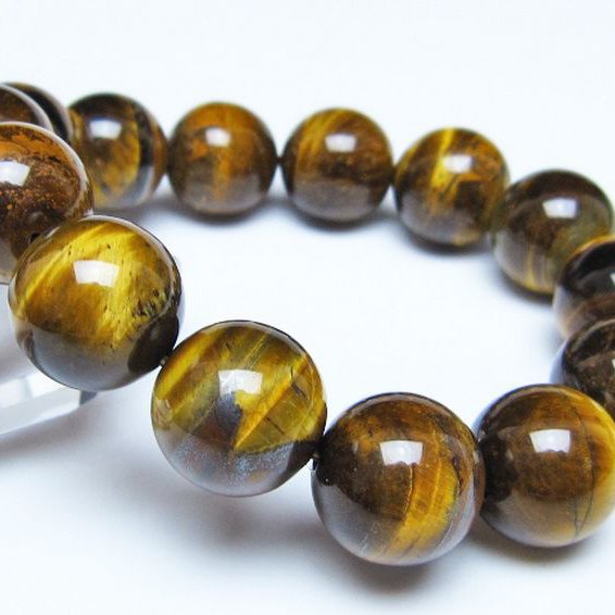 タイガーアイ※黄虎目石 ブレスレット 17mm [t30-14327]