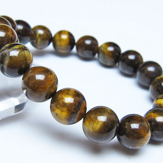 タイガーアイ※黄虎目石 ブレスレット 12mm [t30-14365]