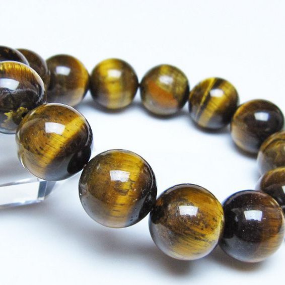 タイガーアイ※黄虎目石 ブレスレット 16mm [t30-14432]