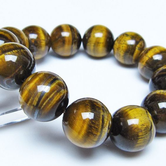 タイガーアイ※黄虎目石 ブレスレット 19mm [t30-14457]
