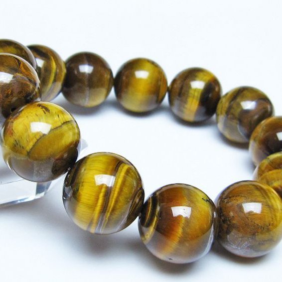 タイガーアイ※黄虎目石 ブレスレット 19mm [t30-14458]