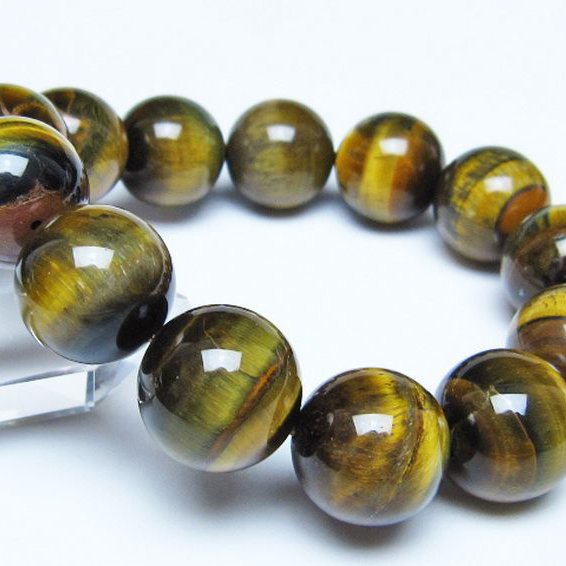 タイガーアイ※黄虎目石 ブレスレット 18mm [t30-14460]