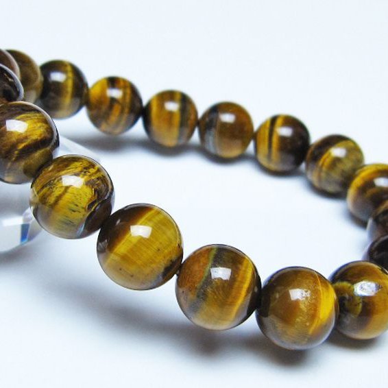 タイガーアイ※黄虎目石 ブレスレット 12mm [t30-14488]