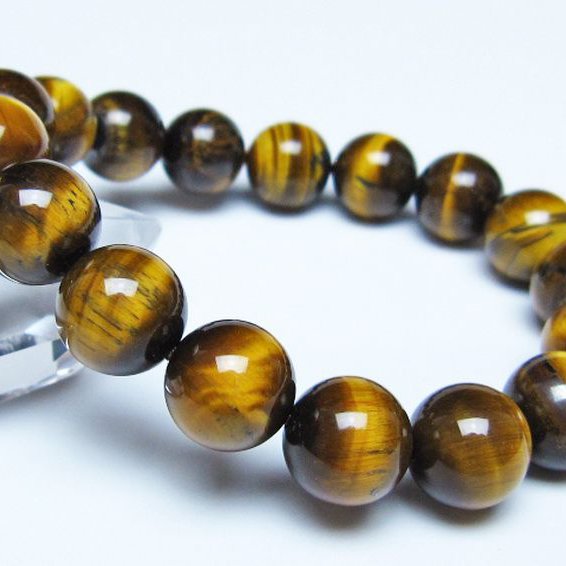 タイガーアイ※黄虎目石 ブレスレット 12mm [t30-14494]