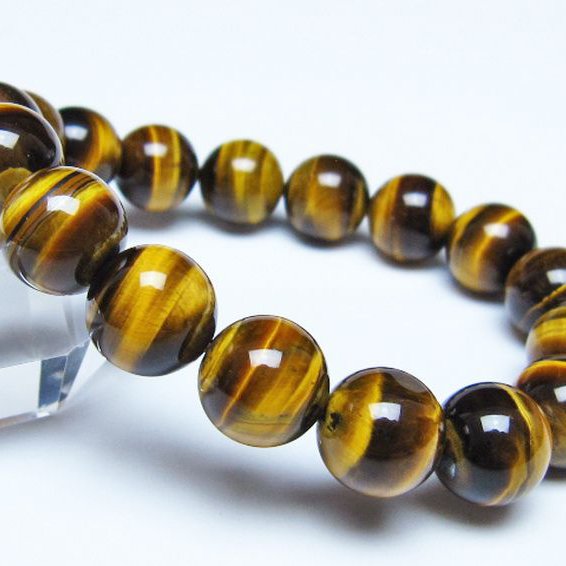 タイガーアイ※黄虎目石 ブレスレット 12mm [t30-14519]