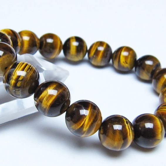 タイガーアイ※黄虎目石 ブレスレット 12mm [t30-14525]