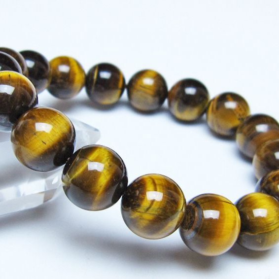 タイガーアイ※黄虎目石 ブレスレット 12mm [t30-14529]