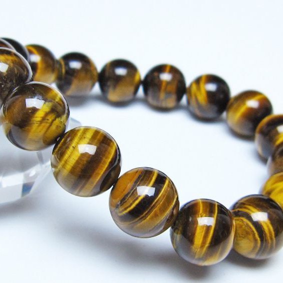 タイガーアイ※黄虎目石 ブレスレット 12mm [t30-14538]