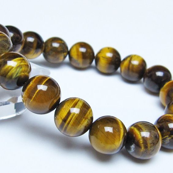 タイガーアイ※黄虎目石 ブレスレット 13mm [t30-14546]