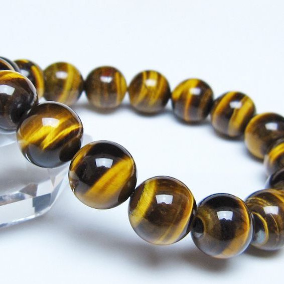 タイガーアイ※黄虎目石 ブレスレット 13mm [t30-14549]