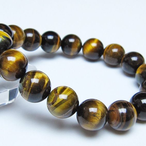 タイガーアイ※黄虎目石 ブレスレット 13mm [t30-14552]
