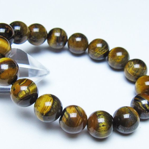 タイガーアイ※黄虎目石 ブレスレット 13mm [t30-14650]