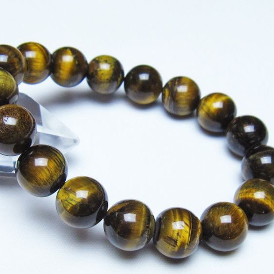タイガーアイ※黄虎目石 ブレスレット 12mm [t30-14725]