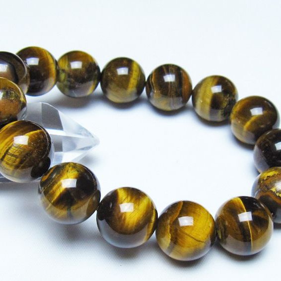タイガーアイ※黄虎目石 ブレスレット 16mm [t30-14783]