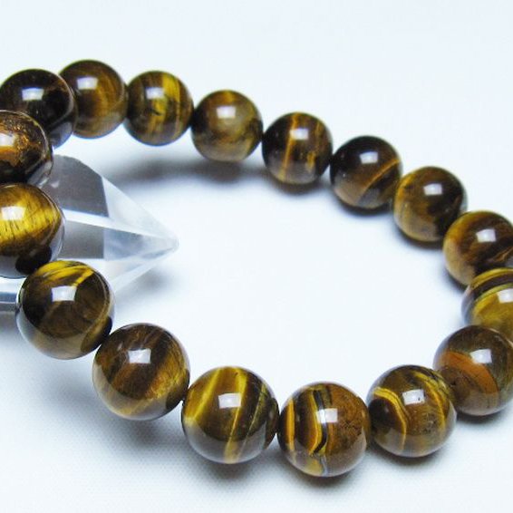 タイガーアイ※黄虎目石 ブレスレット 12mm [t30-14822]