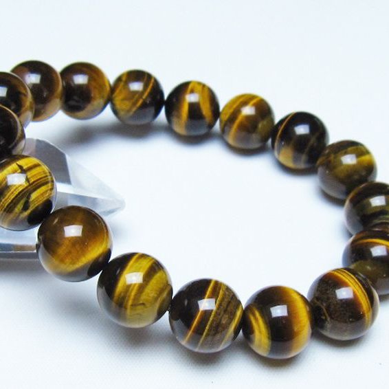 タイガーアイ※黄虎目石 ブレスレット 13mm [t30-14844]