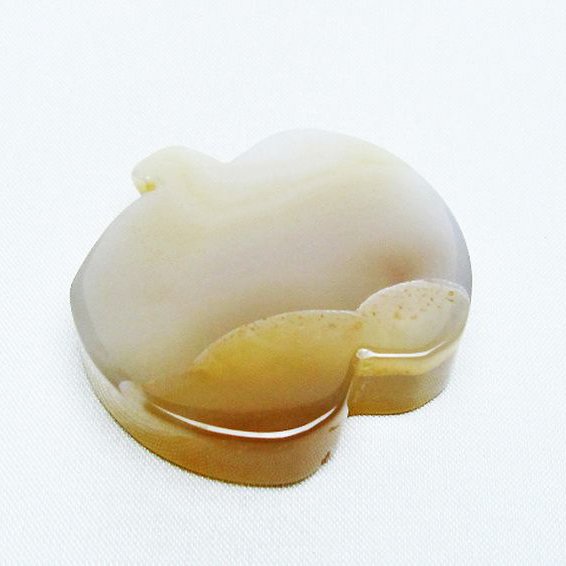 アゲート リンゴ 置物[T300-3663]