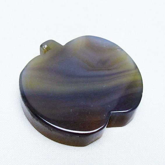 アゲート リンゴ 置物[T300-3754]