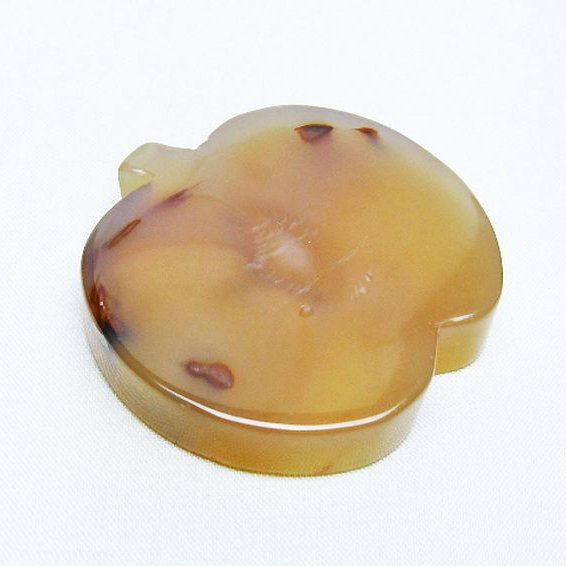 アゲート リンゴ 置物[T300-3772]