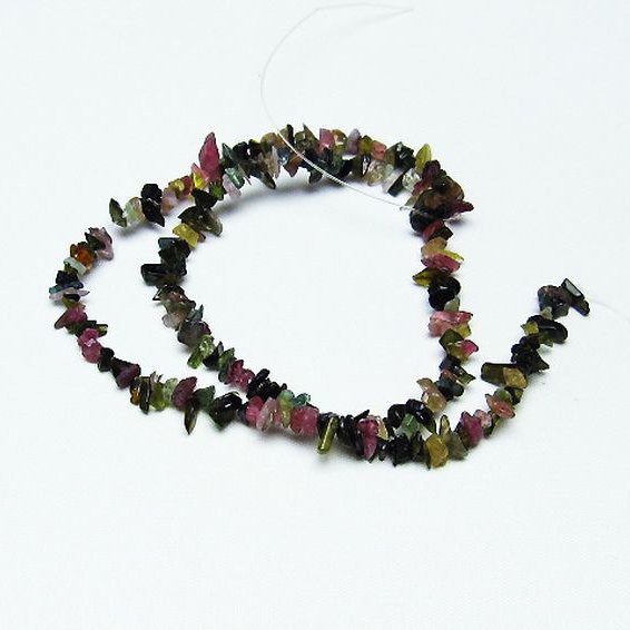 ミックスカラートルマリン 一連 ビーズ 0mm [t302-1722]