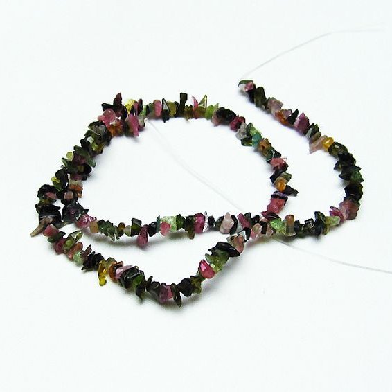 ミックスカラートルマリン 一連 ビーズ 0mm [t302-1805]