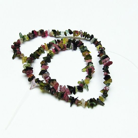 ミックスカラートルマリン 一連 ビーズ 0mm [t302-1811]