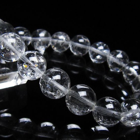 アイリスクォーツ 虹入り レインボー水晶 ブレスレット 12mm [T303-1363]