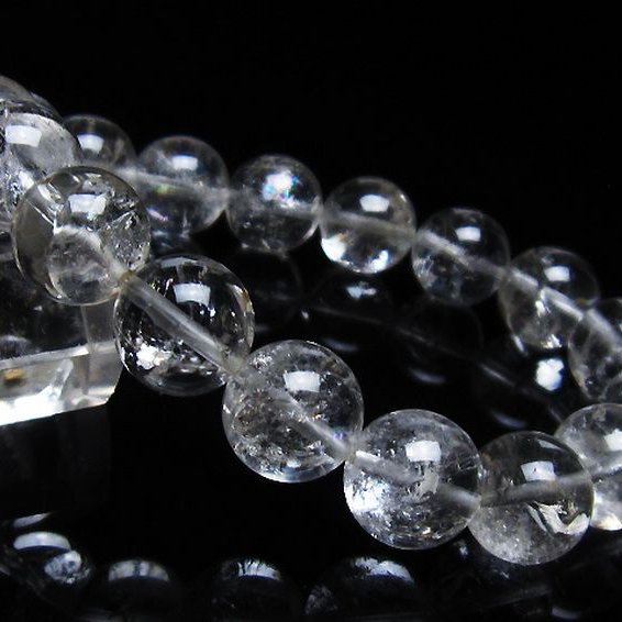 アイリスクォーツ 虹入り レインボー水晶 ブレスレット 12mm [T303-1421]