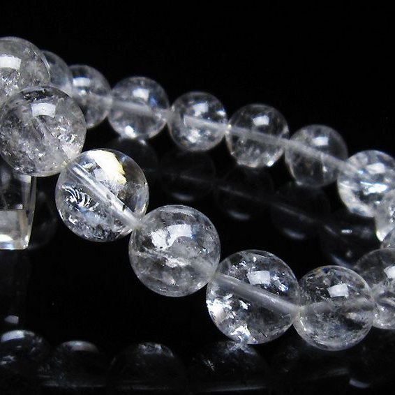 アイリスクォーツ 虹入り レインボー水晶 ブレスレット 12mm [T303-1424]