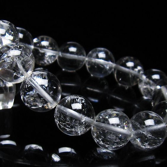 アイリスクォーツ 虹入り レインボー水晶 ブレスレット 14mm [T303-1455]