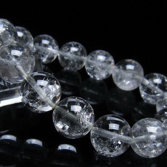 アイリスクォーツ 虹入り レインボー水晶 ブレスレット 14mm [T303-1512]