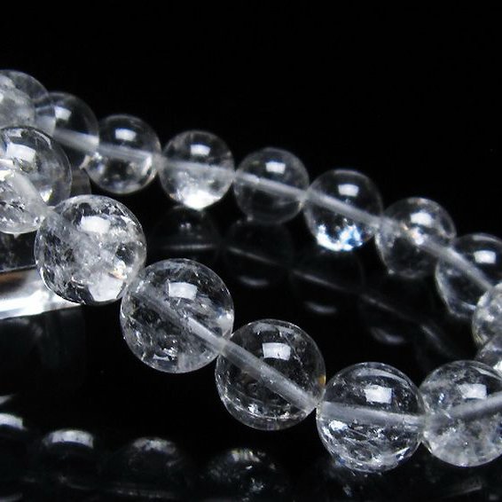 アイリスクォーツ 虹入り レインボー水晶 ブレスレット 12mm [T303-1592]