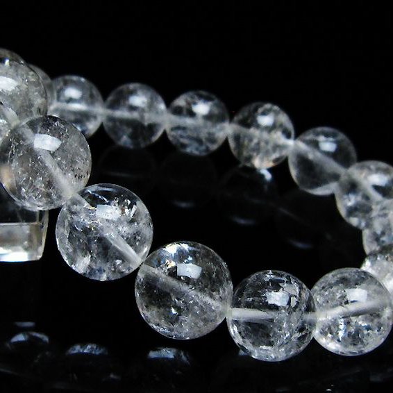 アイリスクォーツ 虹入り レインボー水晶 ブレスレット 14mm [T303-1643]