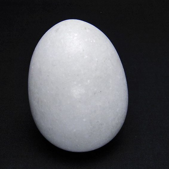 漢白玉たまご 置物 [t306-2823]