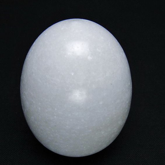 漢白玉たまご 置物 [t306-2951]