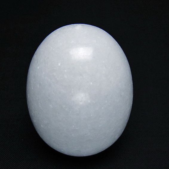 漢白玉たまご 置物 [t306-2954]