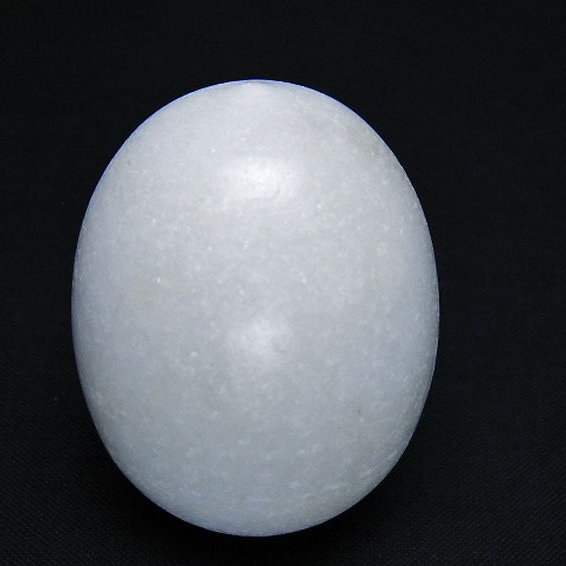 漢白玉たまご 置物 [t306-2958]