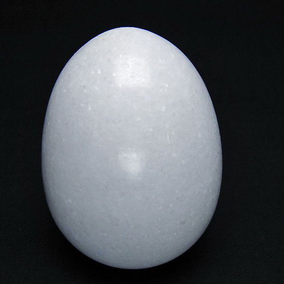 漢白玉たまご 置物 [t306-2970]
