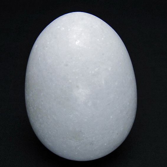漢白玉たまご 置物 [t306-2978]