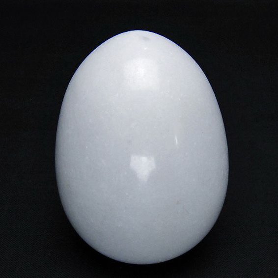 漢白玉たまご 置物 [t306-2979]