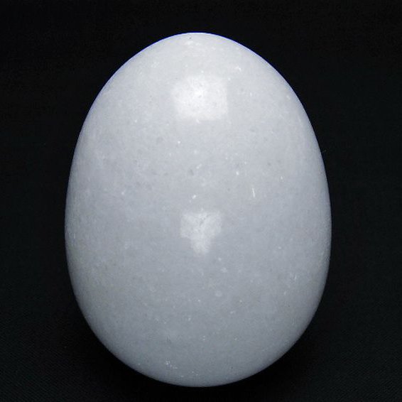 漢白玉たまご 置物 [t306-2983]