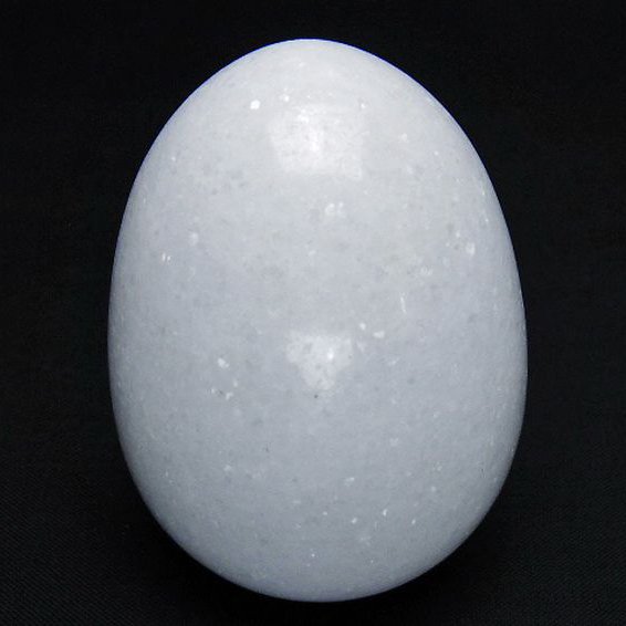 漢白玉たまご 置物 [t306-2987]