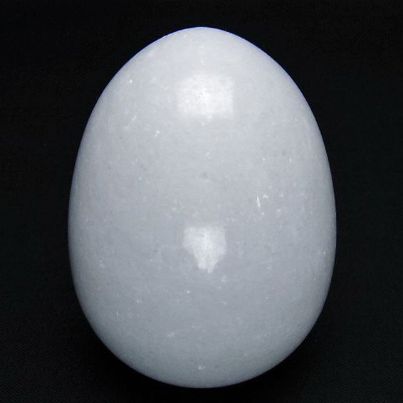 漢白玉たまご 置物 [t306-2989]