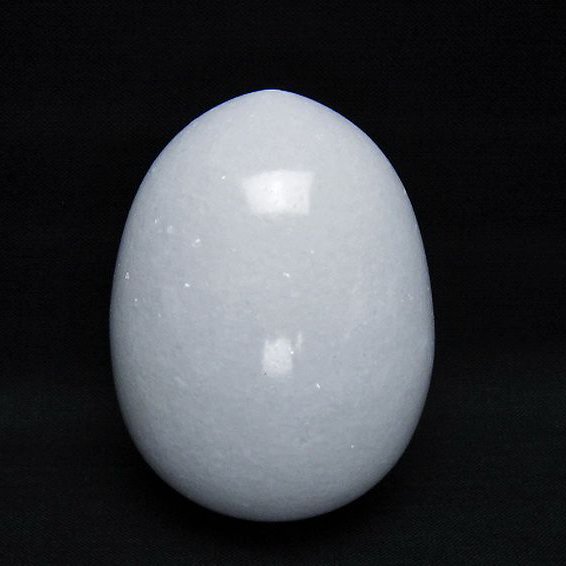 漢白玉たまご 置物 [t306-2991]
