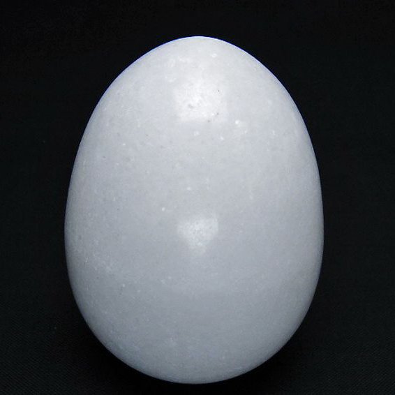 漢白玉たまご 置物 [t306-2992]