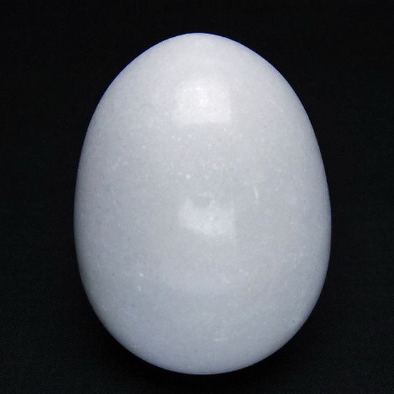 漢白玉たまご 置物 [t306-3002]
