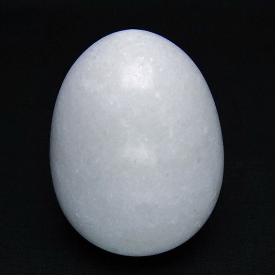 漢白玉たまご 置物 [t306-3007]