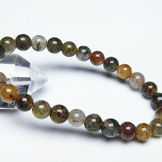 ルチル水晶 ブレスレット 7mm [T308-2115]