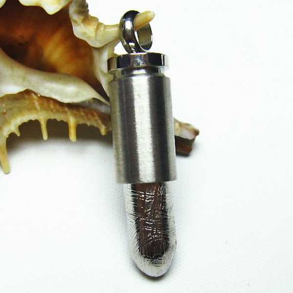 シルバーギベオン メテオライト バレット ペンダント [T309-1894]