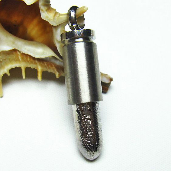 シルバーギベオン メテオライト バレット  ペンダント [T309-1895]